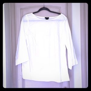 Ann Taylor 3/4 White Blouse size Small